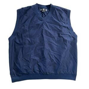NIKE GOLF Windbreaker Vest Blue Pullover Embroidered Swoosh Men’s Size XL Sporty